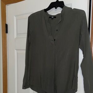 Uniqlo Khaki Button-Up Shirt